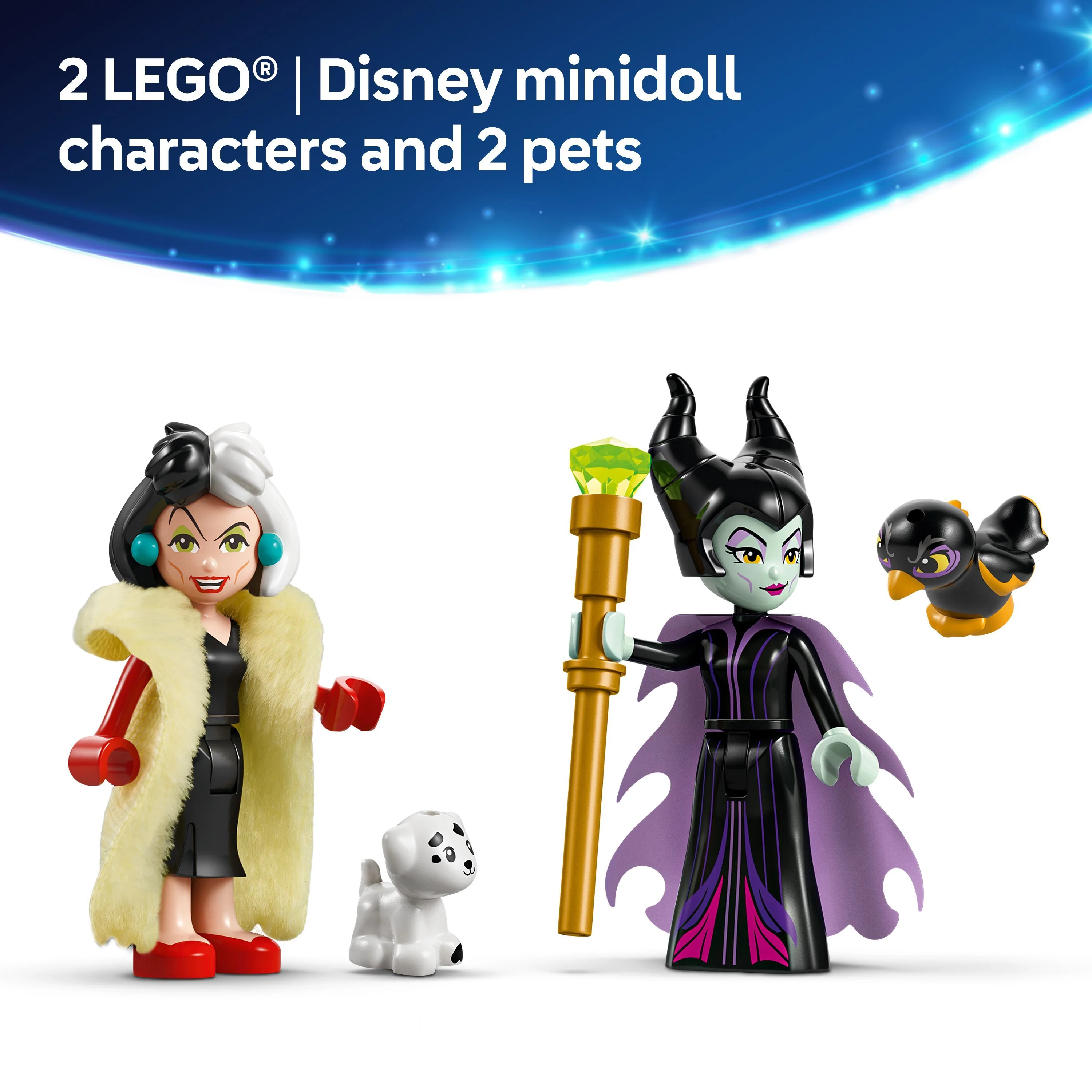LEGO 43262 Disney Villains Maleficent's and Cruella De Vil's Dresses
