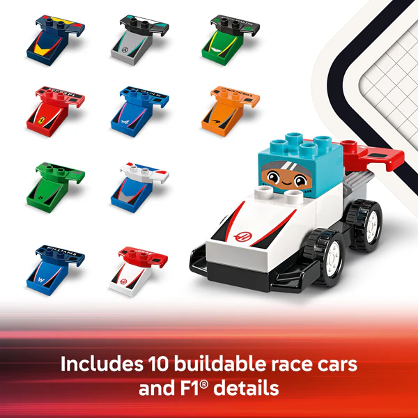 LEGO 10445 DUPLO F1 Team Race Cars & Drivers