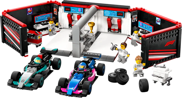 LEGO 60444 City F1 Garage & Mercedes-AMG & Alpine Cars