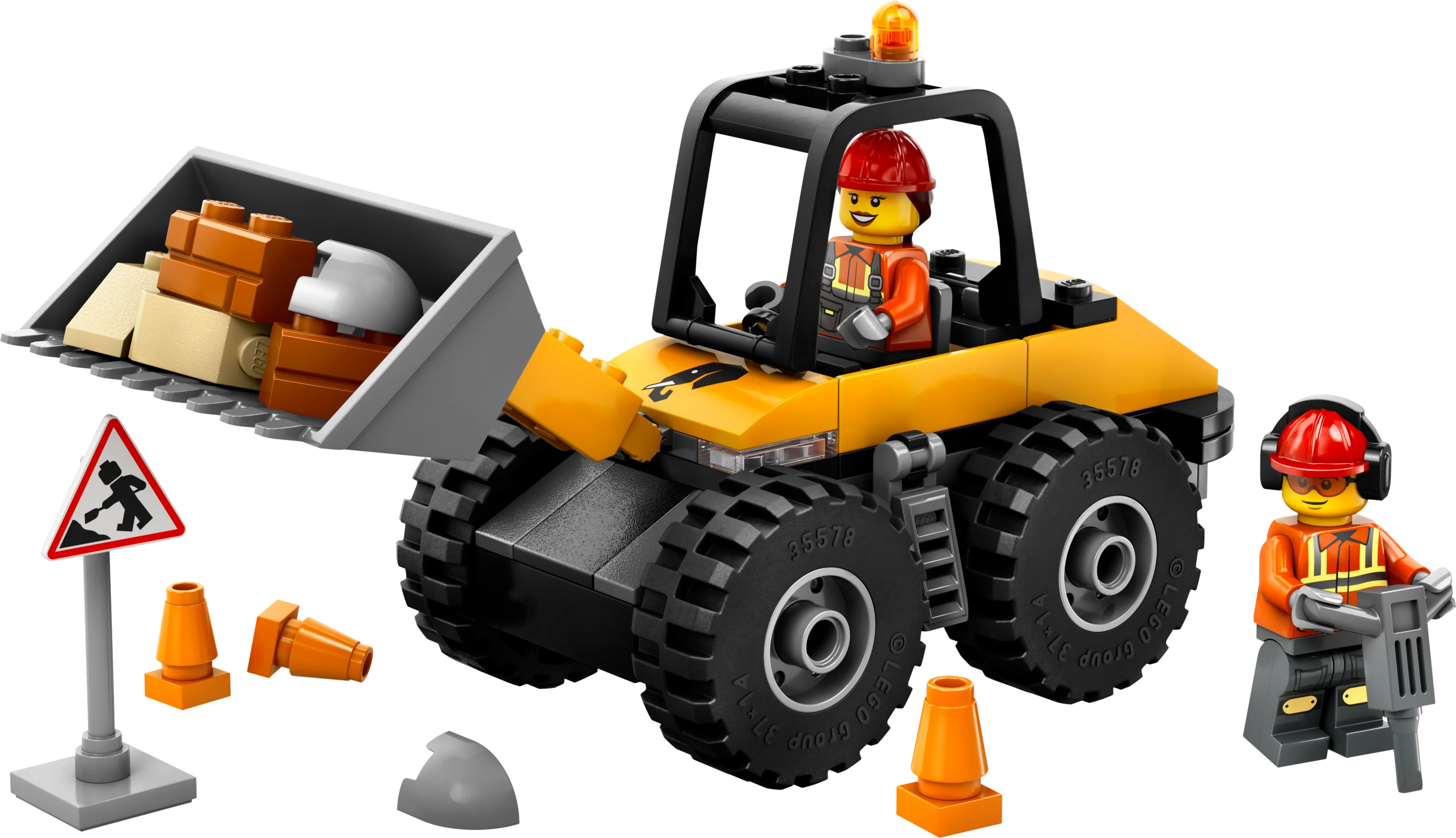 LEGO 60450 City Yellow Construction Wheel Loader