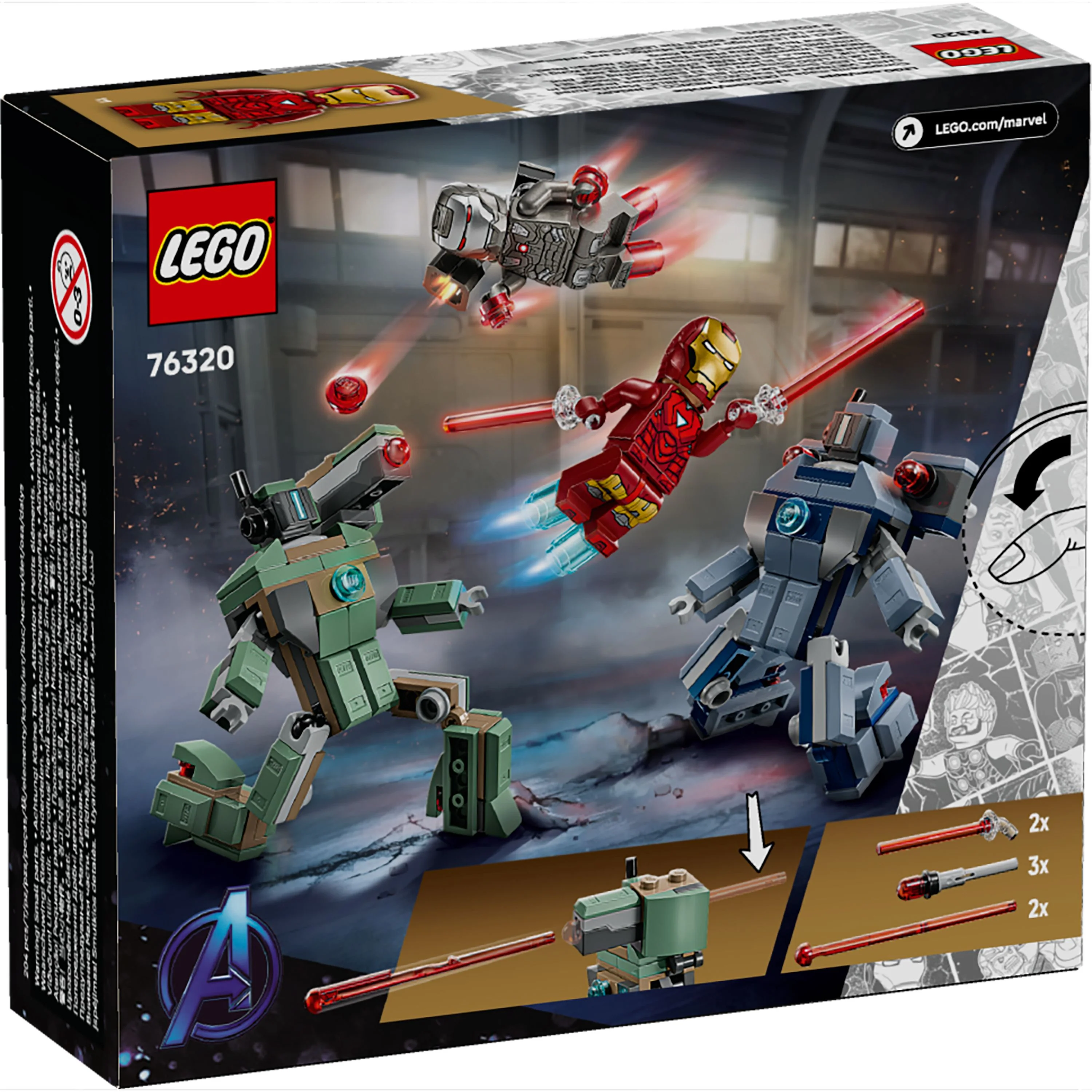 LEGO 76320 Marvel Iron Man & War Machine vs. Hammer Drones