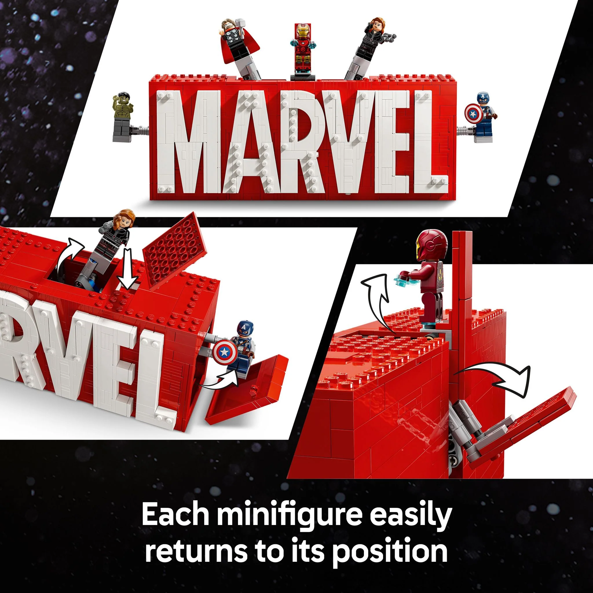 LEGO 76313 Marvel Super Heroes MARVEL Logo & Minifigures