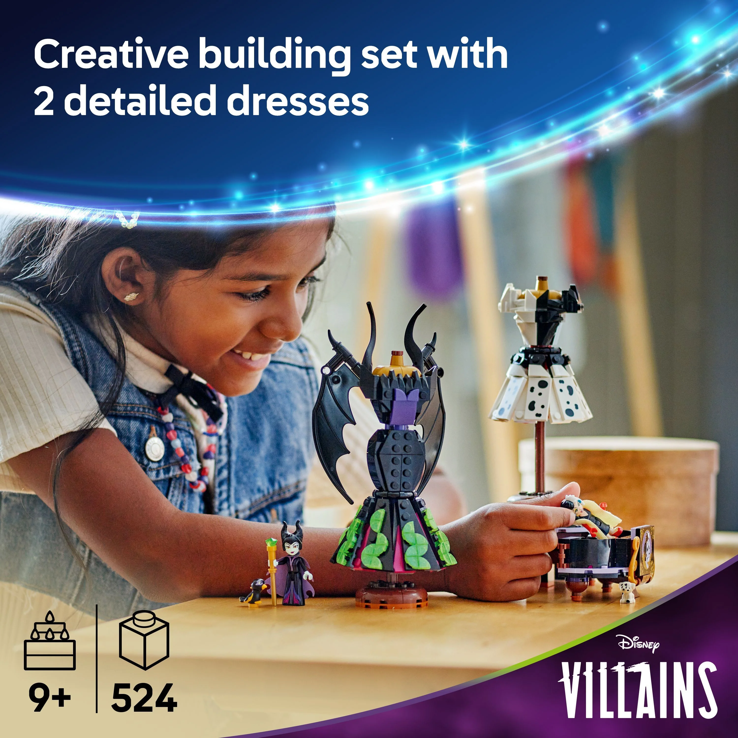 LEGO 43262 Disney Villains Maleficent's and Cruella De Vil's Dresses