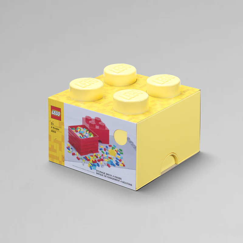 LEGO Storage Brick 4 Brick Cool Yellow