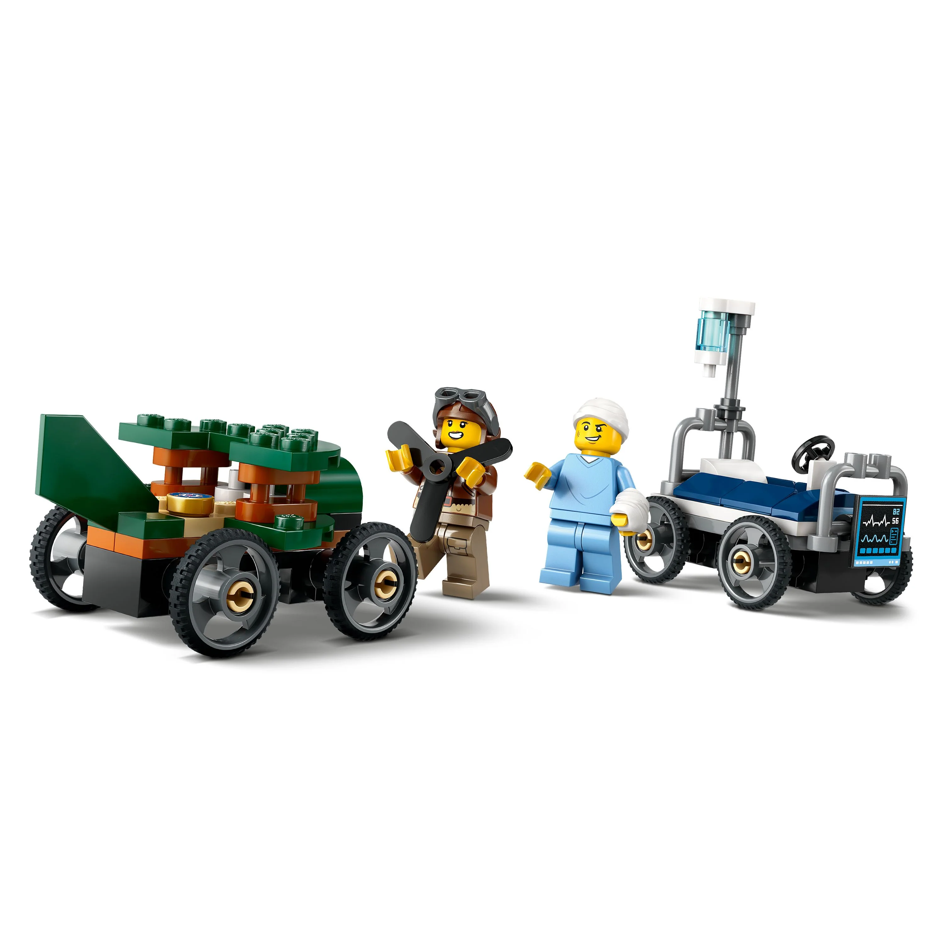 LEGO 60459 City Airplane vs. Hospital Bed Race Car Pack