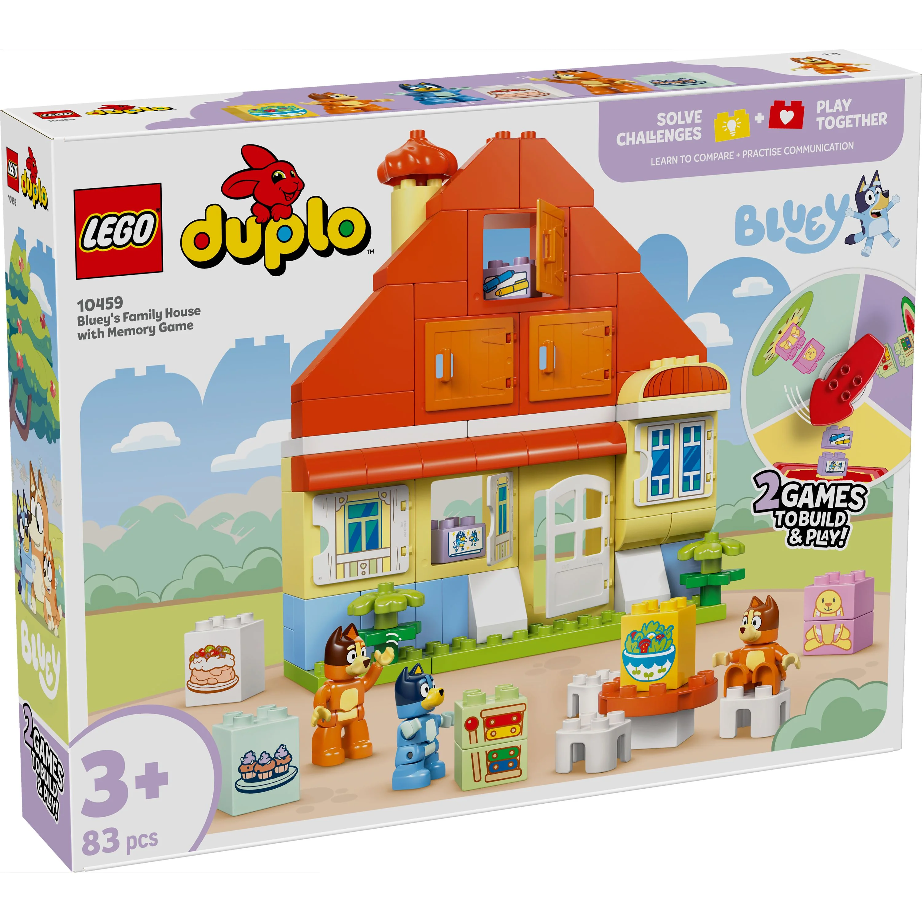 LEGO 10459 DUPLO Bluey: Bluey's Family House with Memory Game