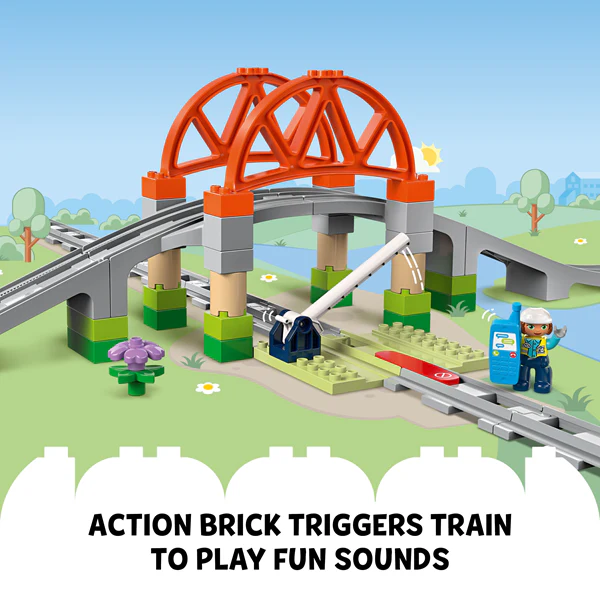 LEGO 10426 DUPLO Trains Train Bridge And Tracks Expansion Set
