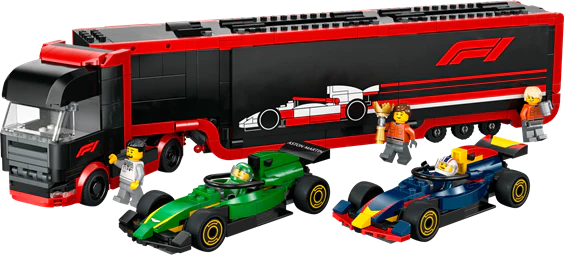 LEGO 60445 City F1 Truck with RB20 & AMR24 F1 Cars