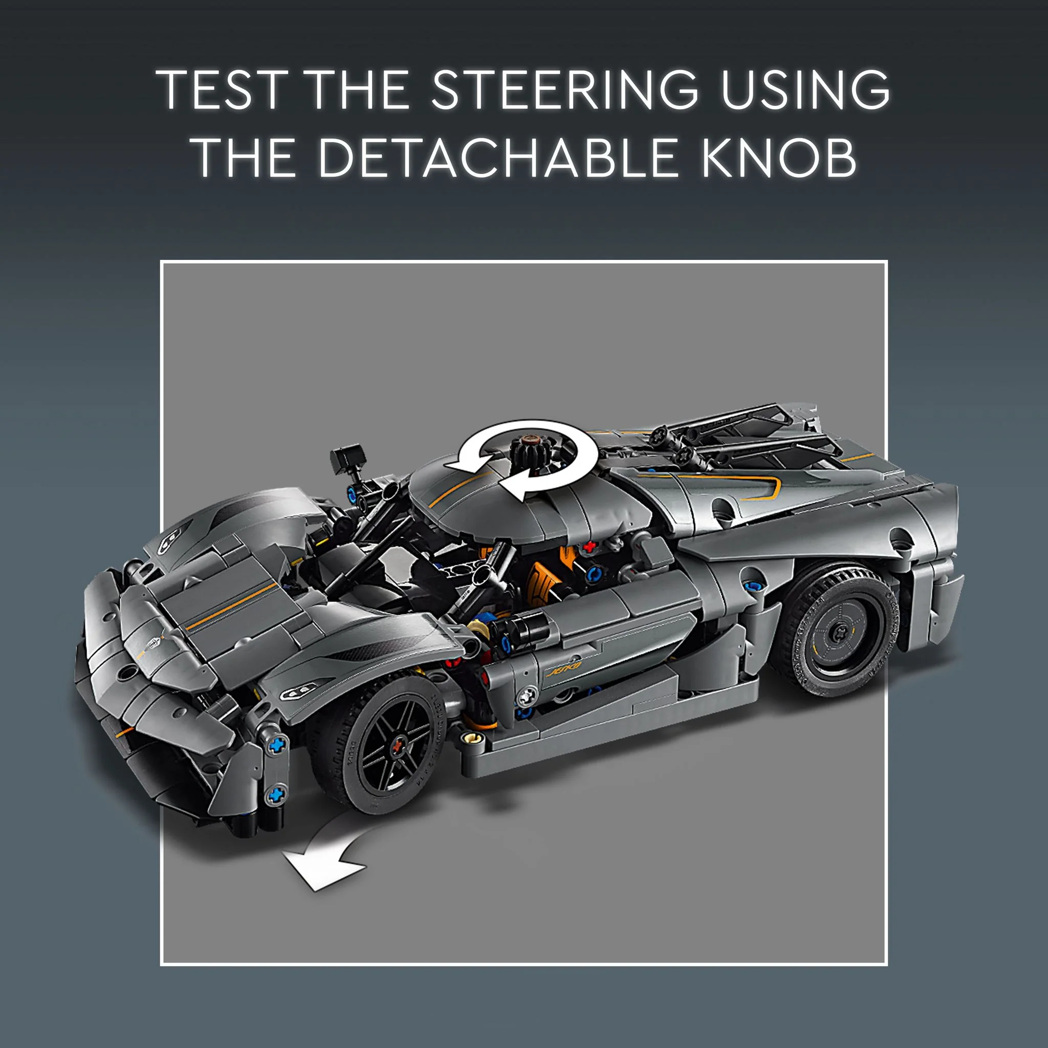 LEGO 42173 Technic Koenigsegg Jesko Absolut Gray Hypercar