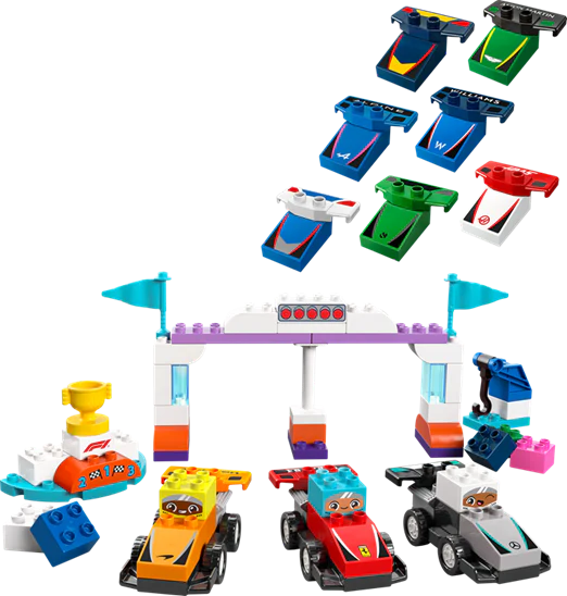LEGO 10445 DUPLO F1 Team Race Cars & Drivers