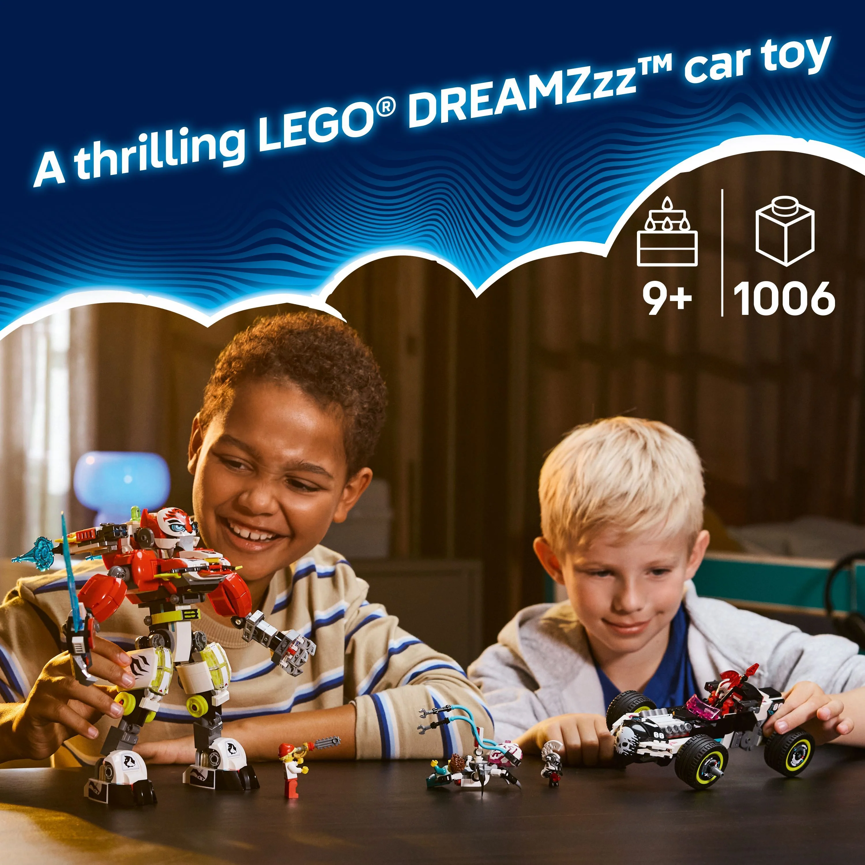 LEGO 71497 DREAMZzz Cooper's Tiger Mech & Zero's Hot Rod Car