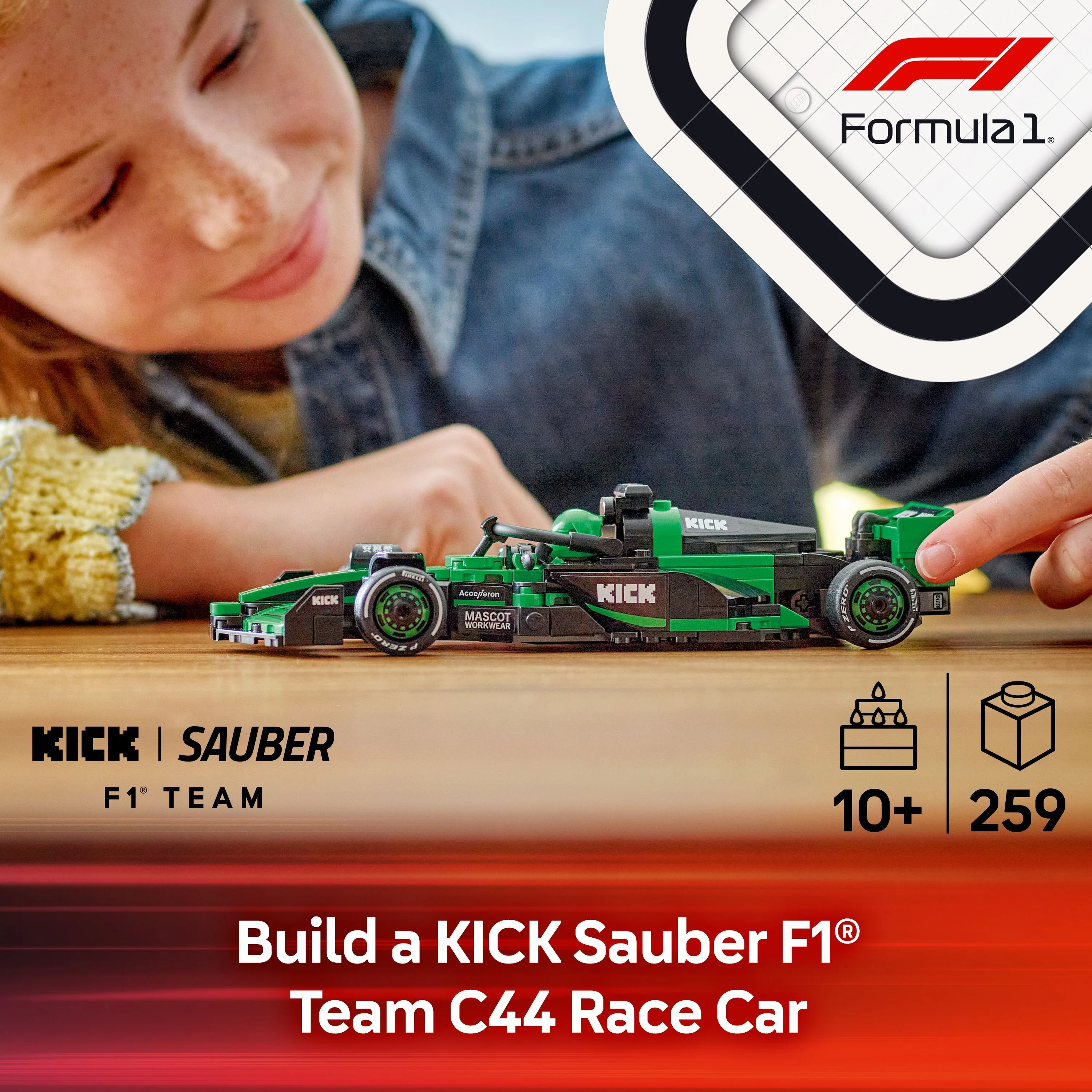 LEGO 77247 Speed Champions KICK Sauber F1 Team C44 Race Car