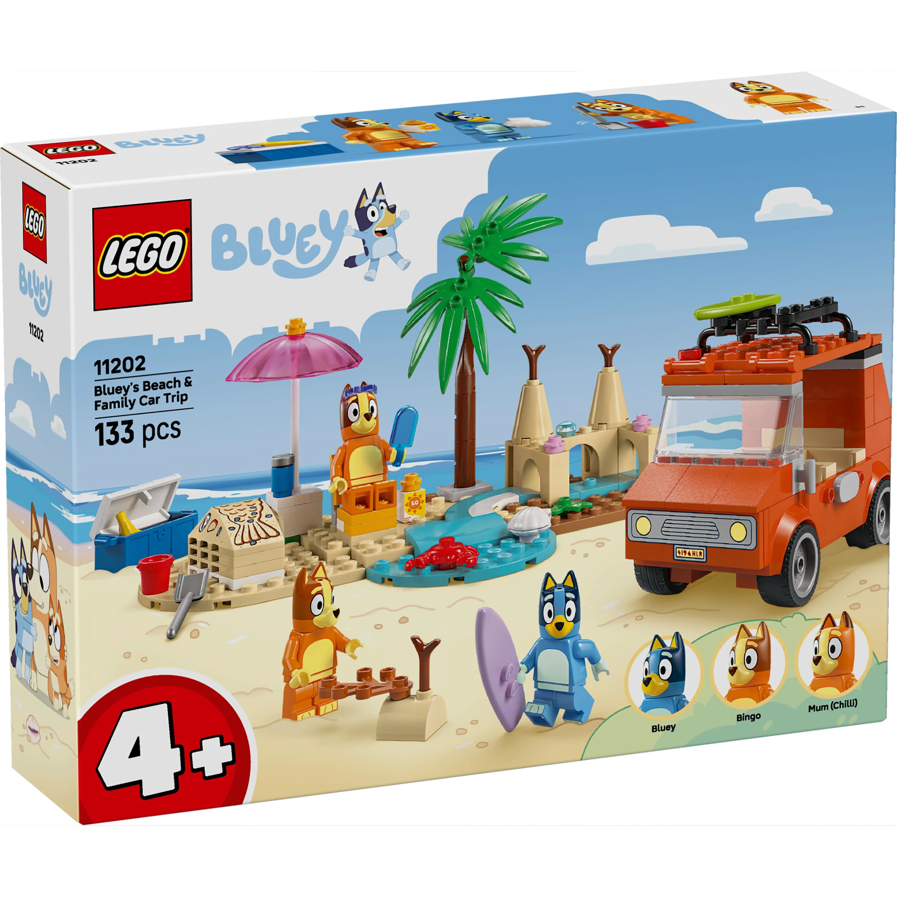 LEGO 11202 Bluey: Bluey's Beach & Family Car Trip