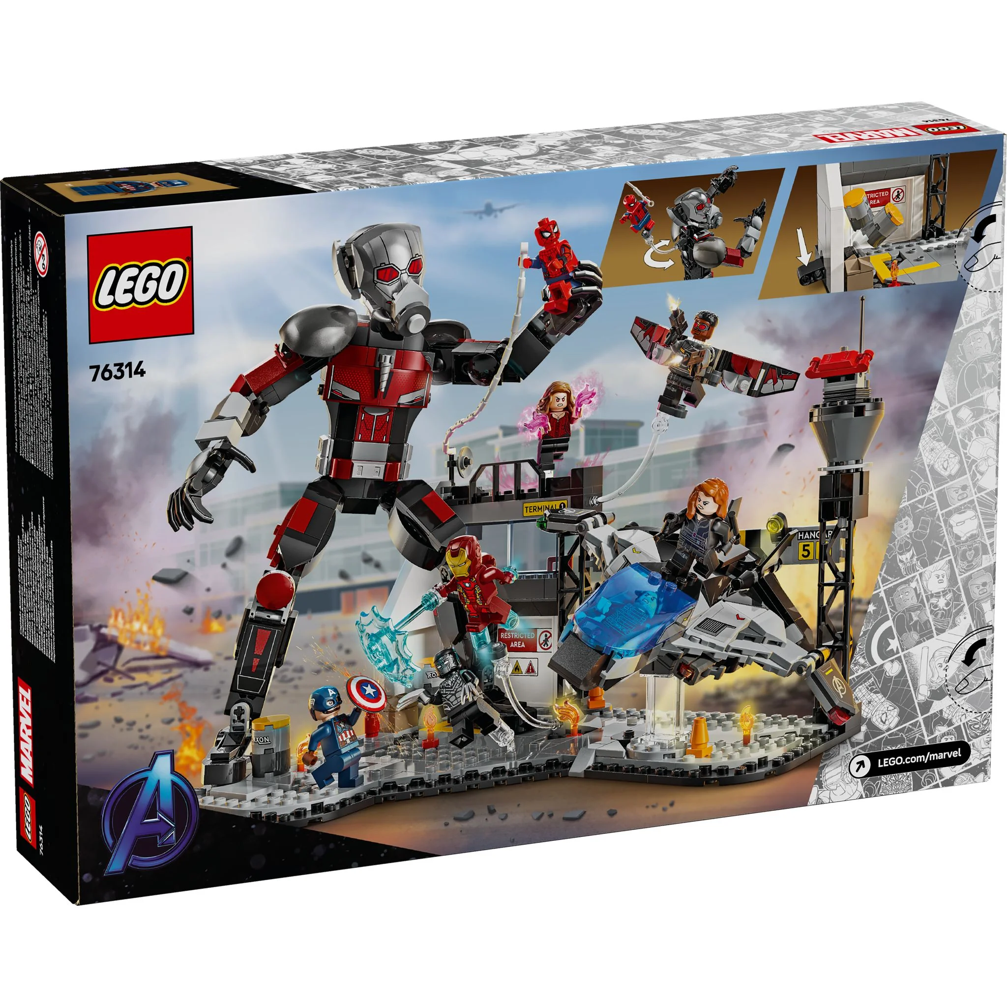 LEGO 76314 Super Heroes Captain America: Civil War Action Battle