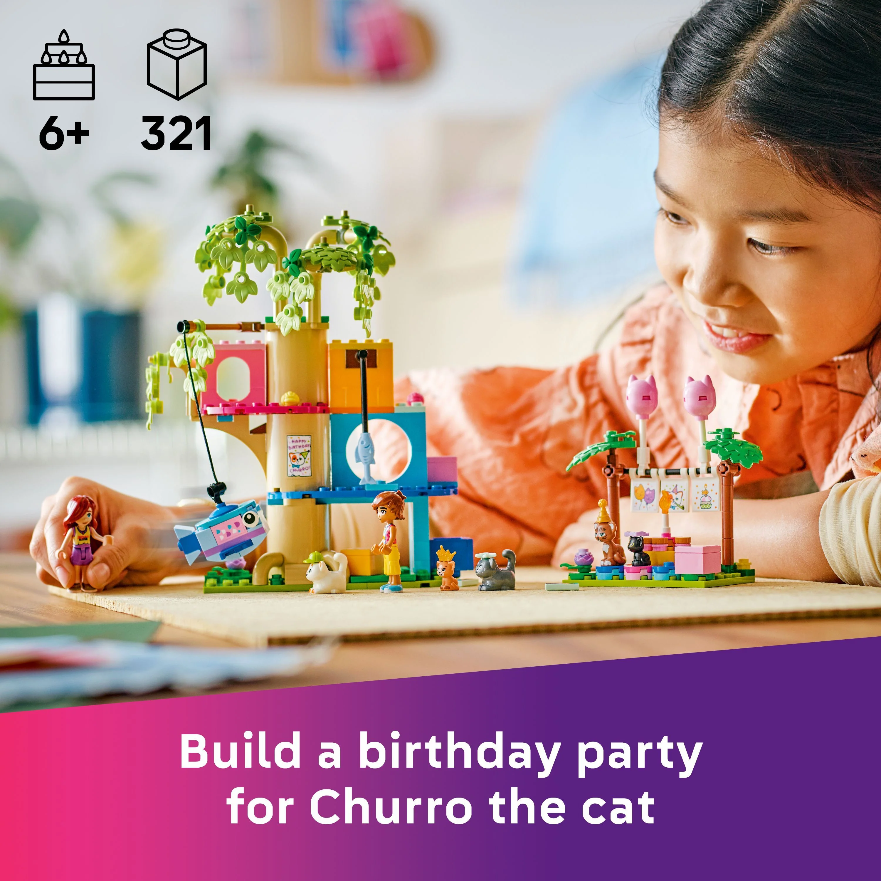 LEGO 42666 Friends Cat Birthday Party & Tree House