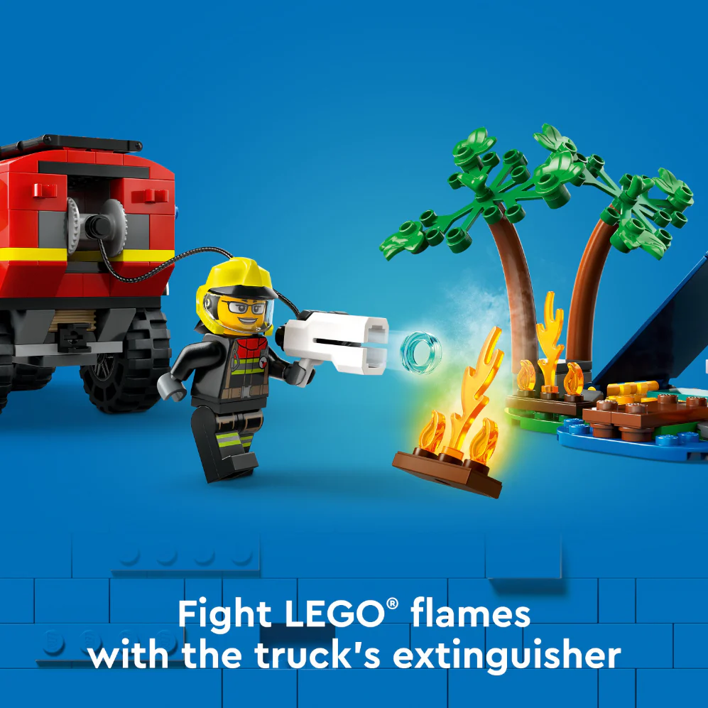 LEGO 60412 City 4X4 Fire Truck With Rescue Boat