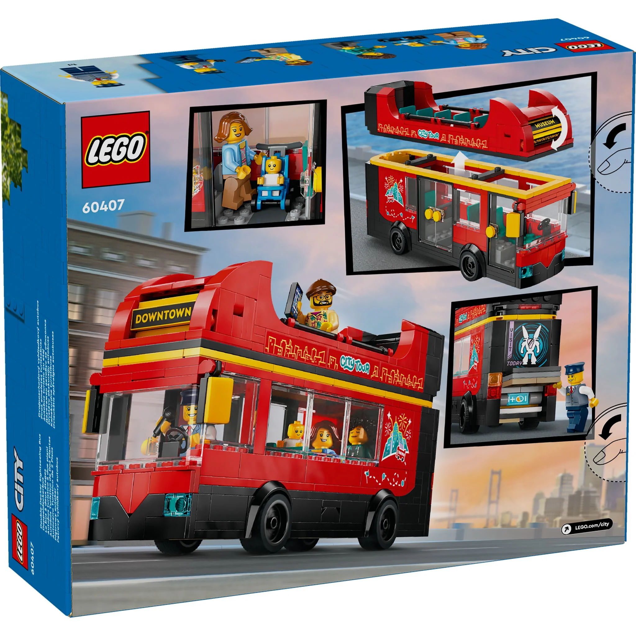 LEGO 60407 City Red Double-Decker Sightseeing Bus