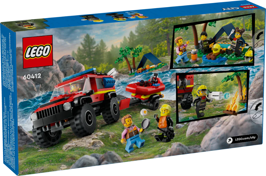 LEGO 60412 City 4X4 Fire Truck With Rescue Boat