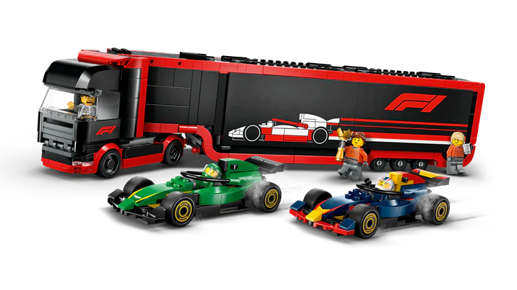 LEGO 60445 City F1 Truck with RB20 & AMR24 F1 Cars