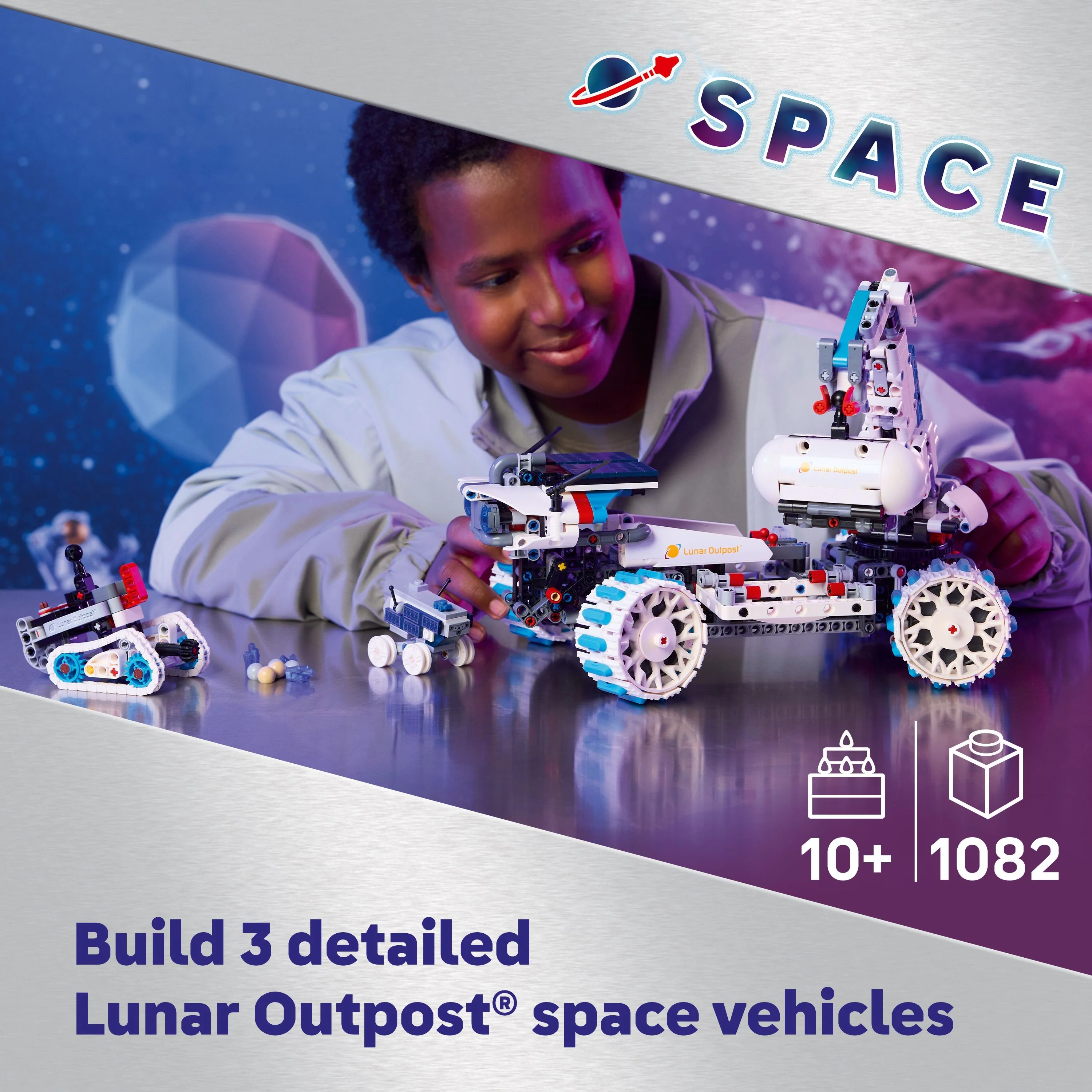 LEGO 42211 Technic Lunar Outpost Moon Rover Space Vehicle