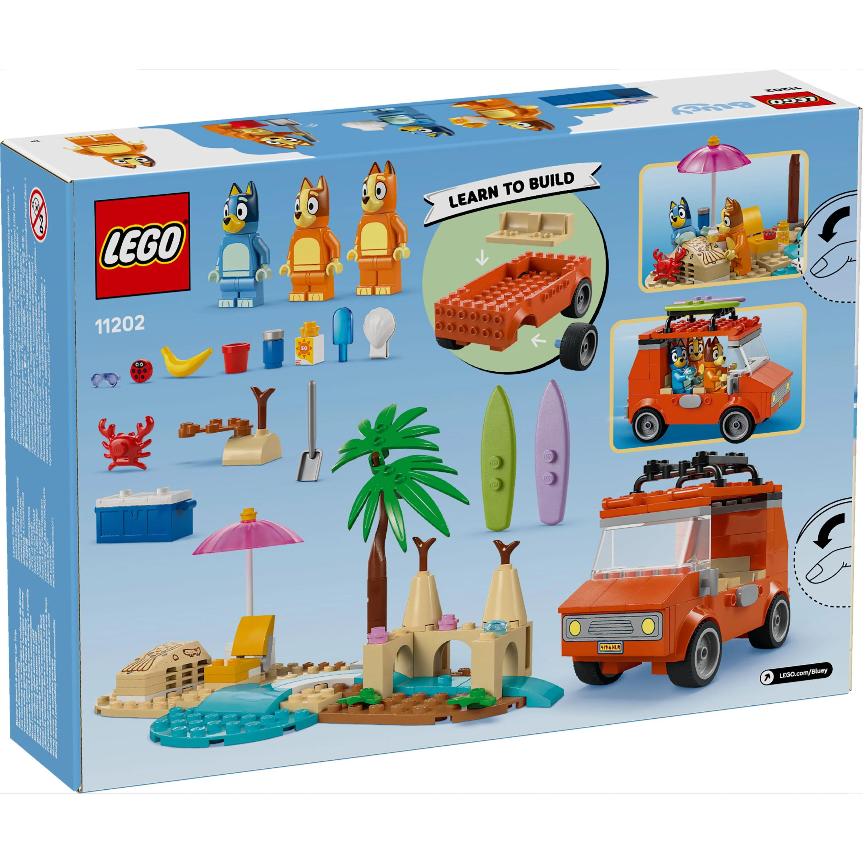 LEGO 11202 Bluey: Bluey's Beach & Family Car Trip