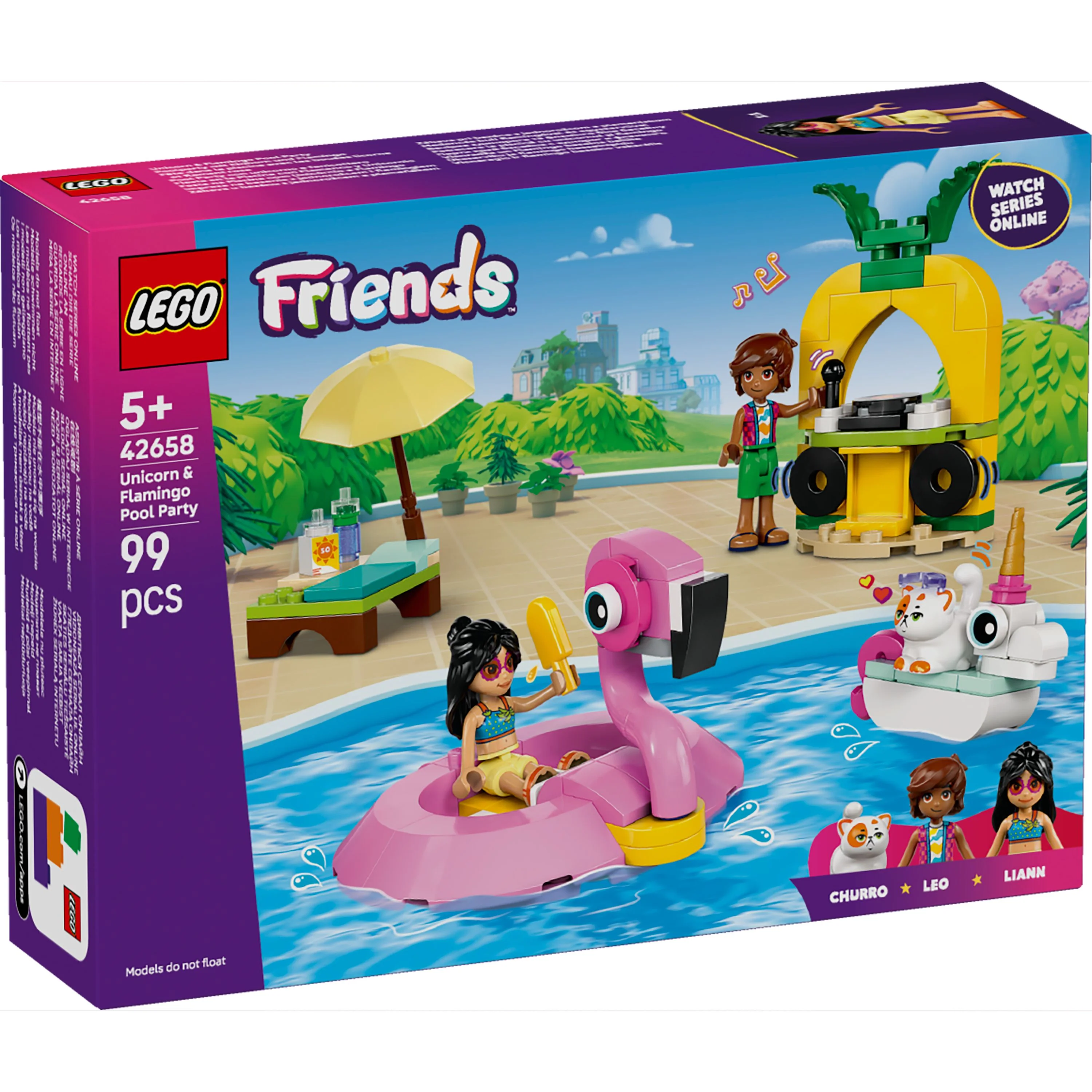 LEGO 42658 Friends Unicorn & Flamingo Pool Party