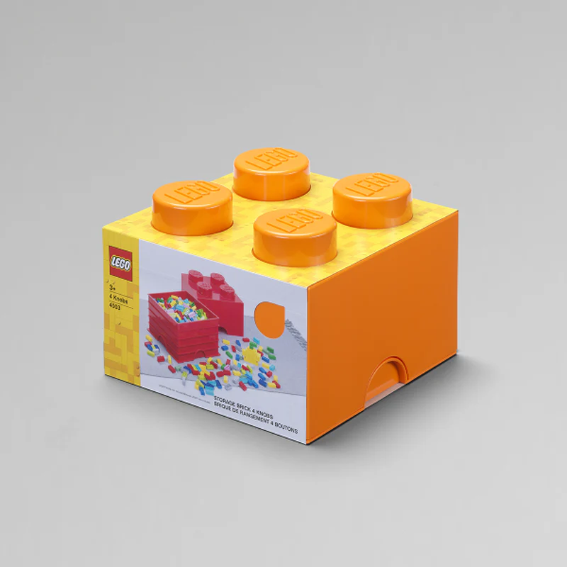 LEGO Storage Brick 4 Brick Orange
