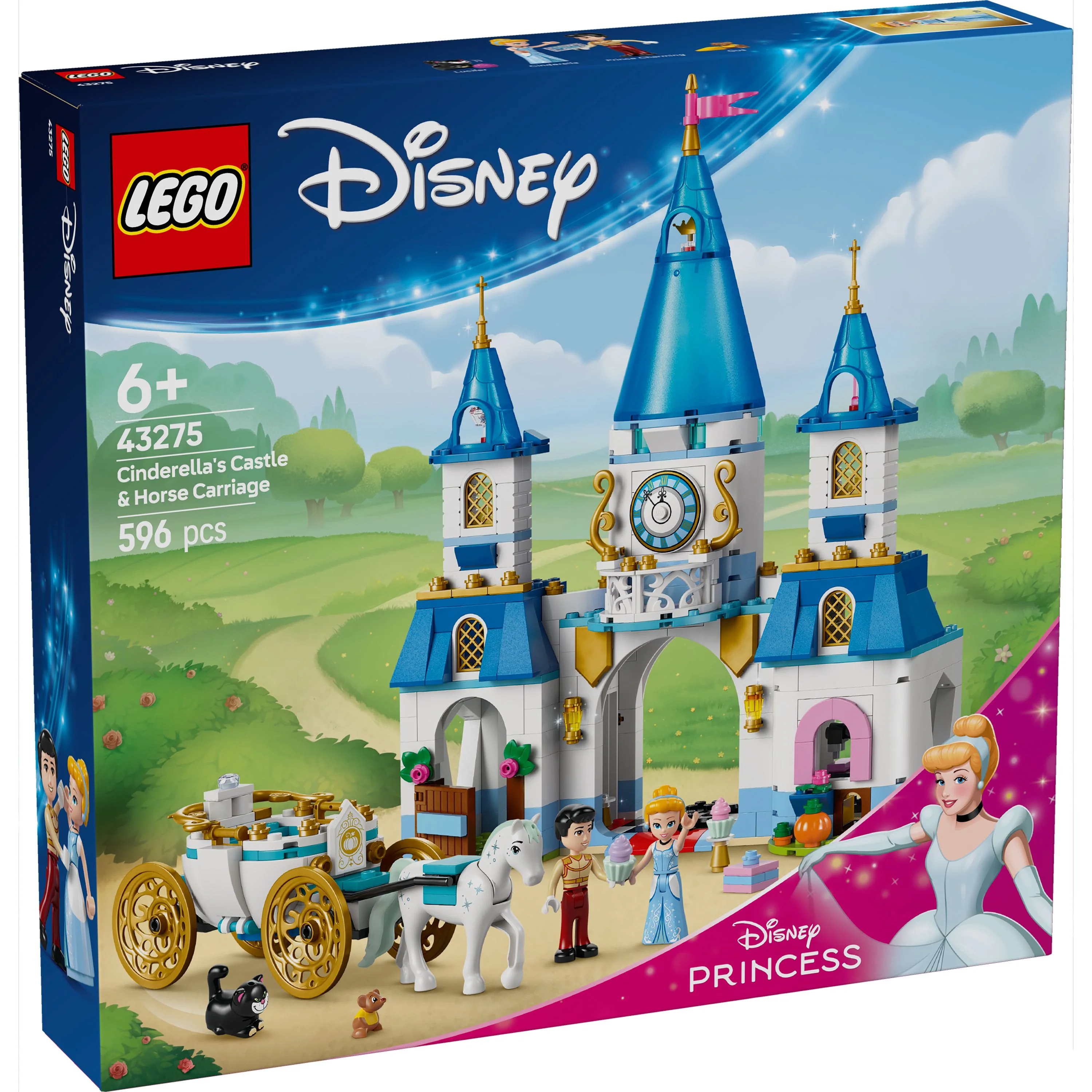 LEGO 43275 Disney Princess Cinderella's Castle & Horse Carriage