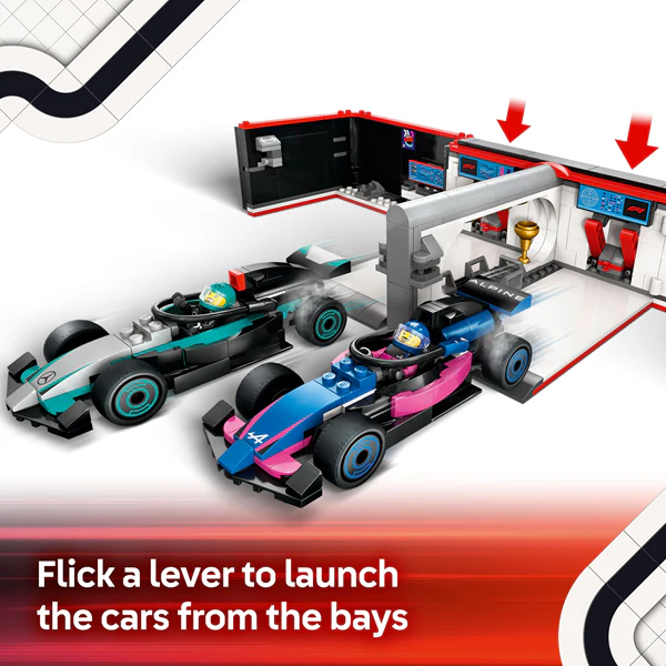 LEGO 60444 City F1 Garage & Mercedes-AMG & Alpine Cars