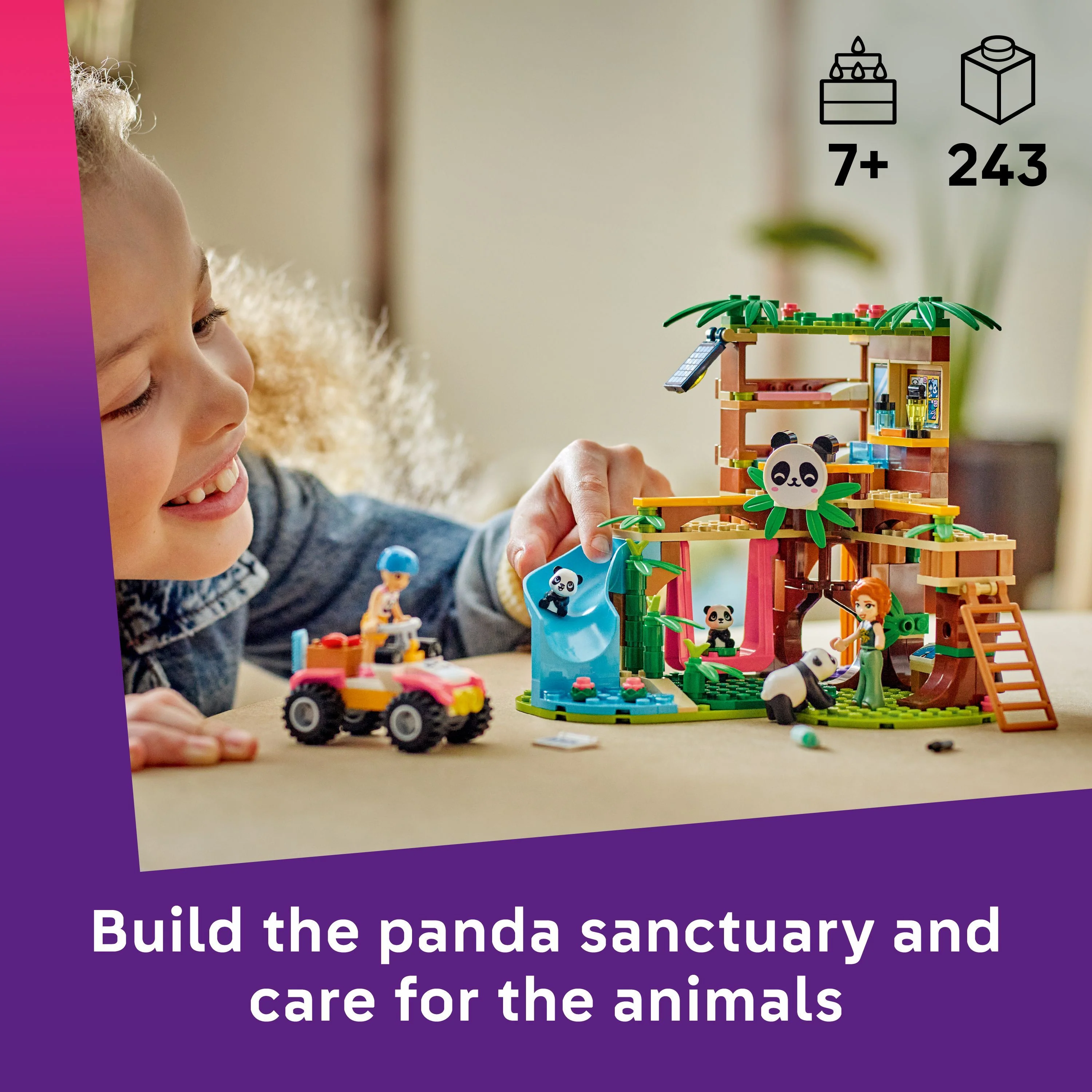 LEGO 42648 Friends Panda Sanctuary Animal Care