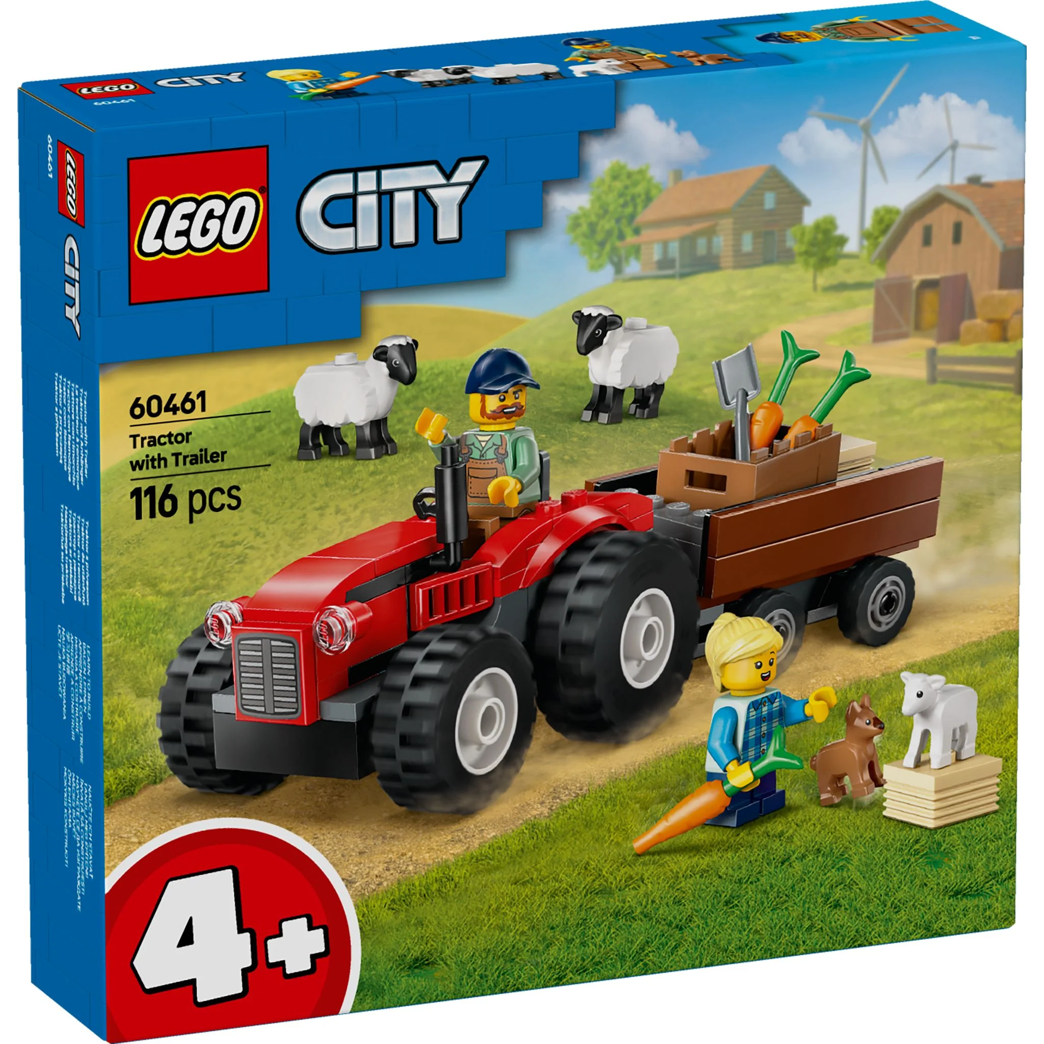 LEGO 60461 City Red Farm Tractor with Trailer & Sheep