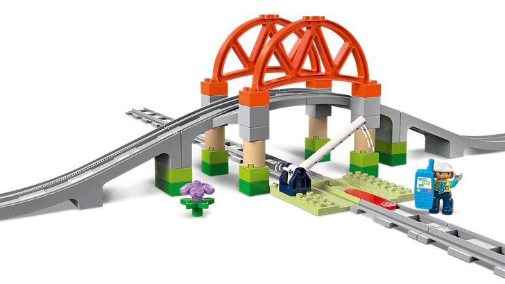 LEGO 10426 DUPLO Trains Train Bridge And Tracks Expansion Set