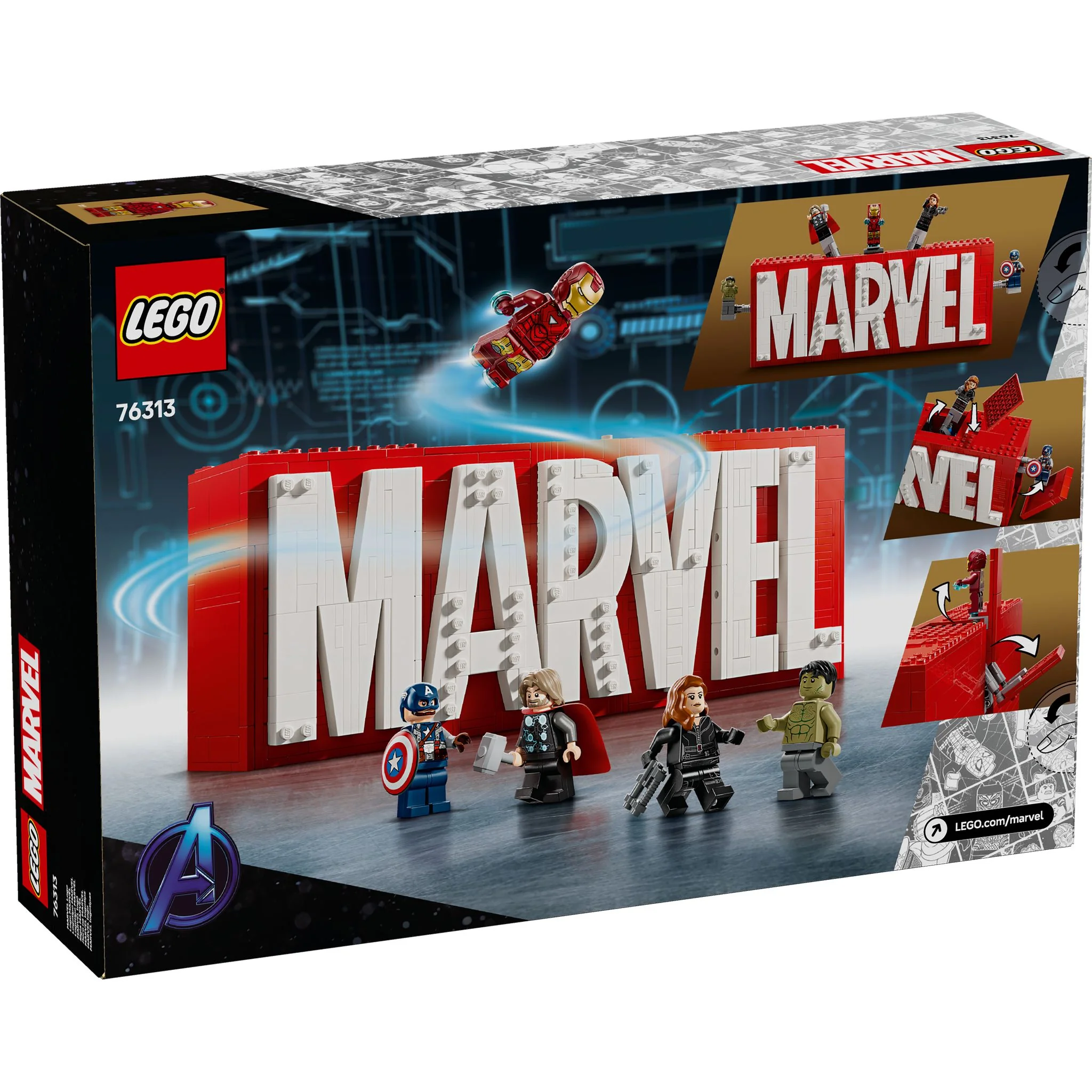 LEGO 76313 Marvel Super Heroes MARVEL Logo & Minifigures