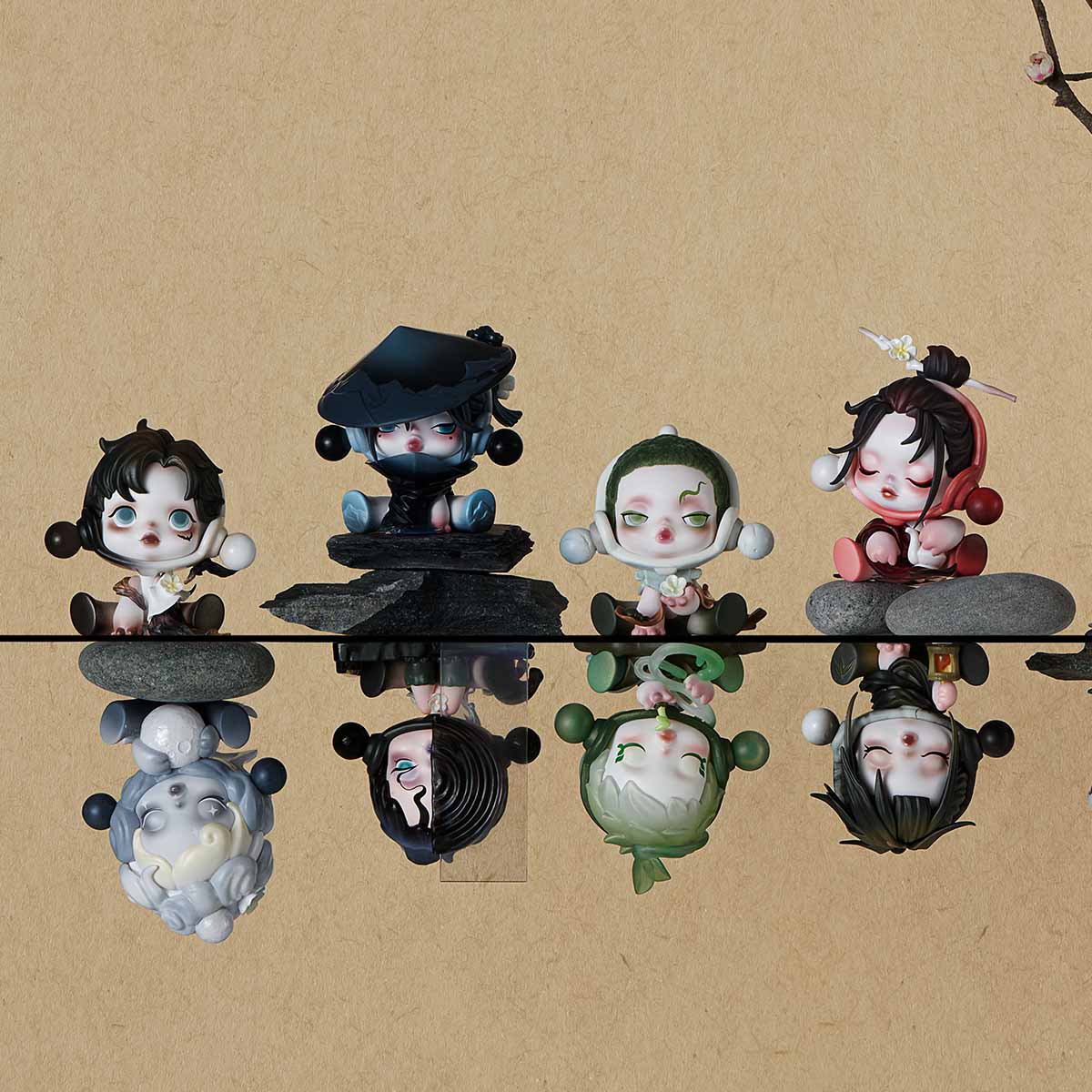 POP MART SKULLPANDA The Ink Plum Blossom Series Figures  1 Blind Box