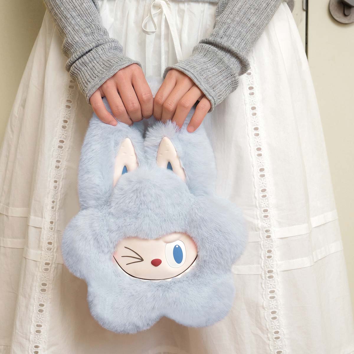 POP MART THE MONSTERS Labubu Plush Flower Bag (Blue)