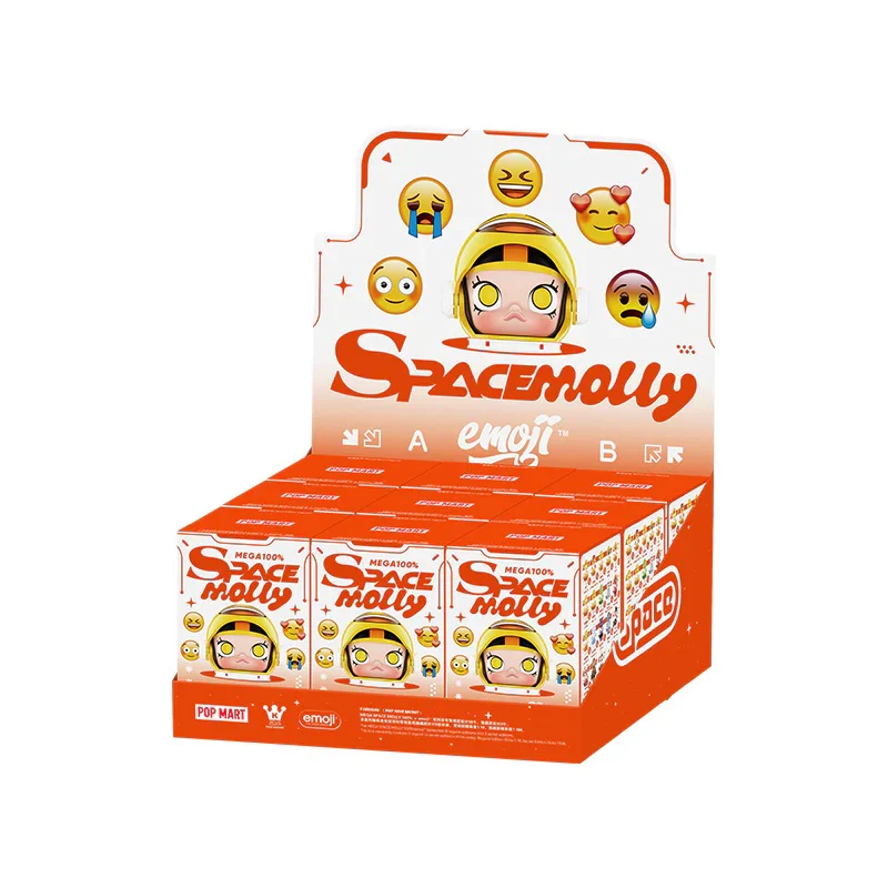 POP MART MEGA SPACE MOLLY 100% × emoji™ Series 1 Blind Box