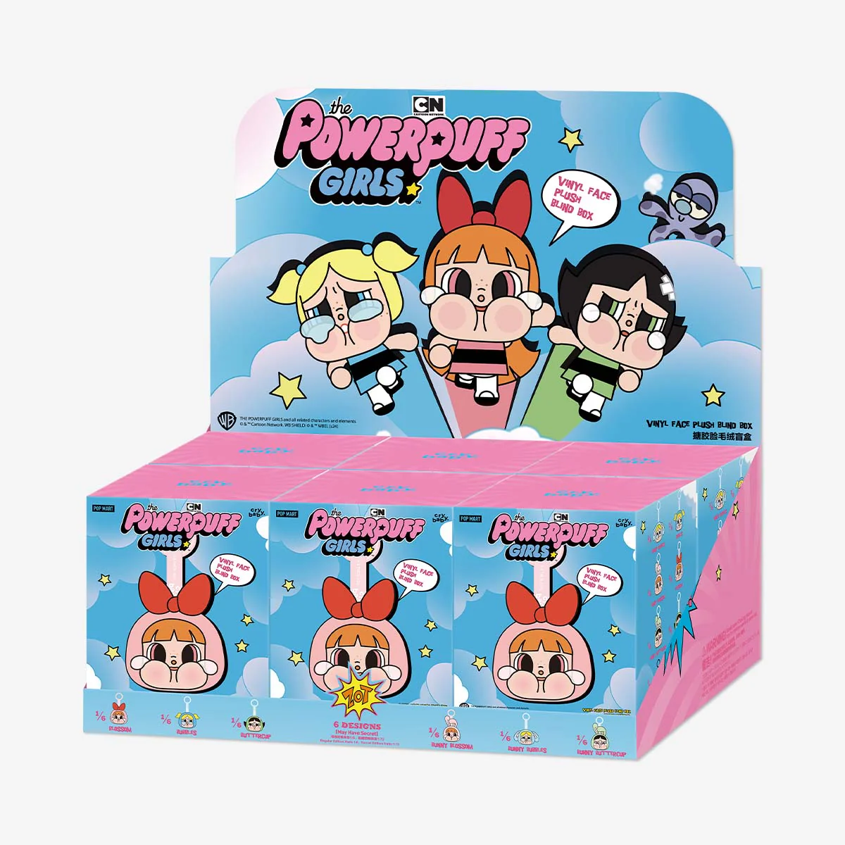 POP MART CRYBABY × Powerpuff Girls Series-Vinyl Face Plush 1 Blind Box