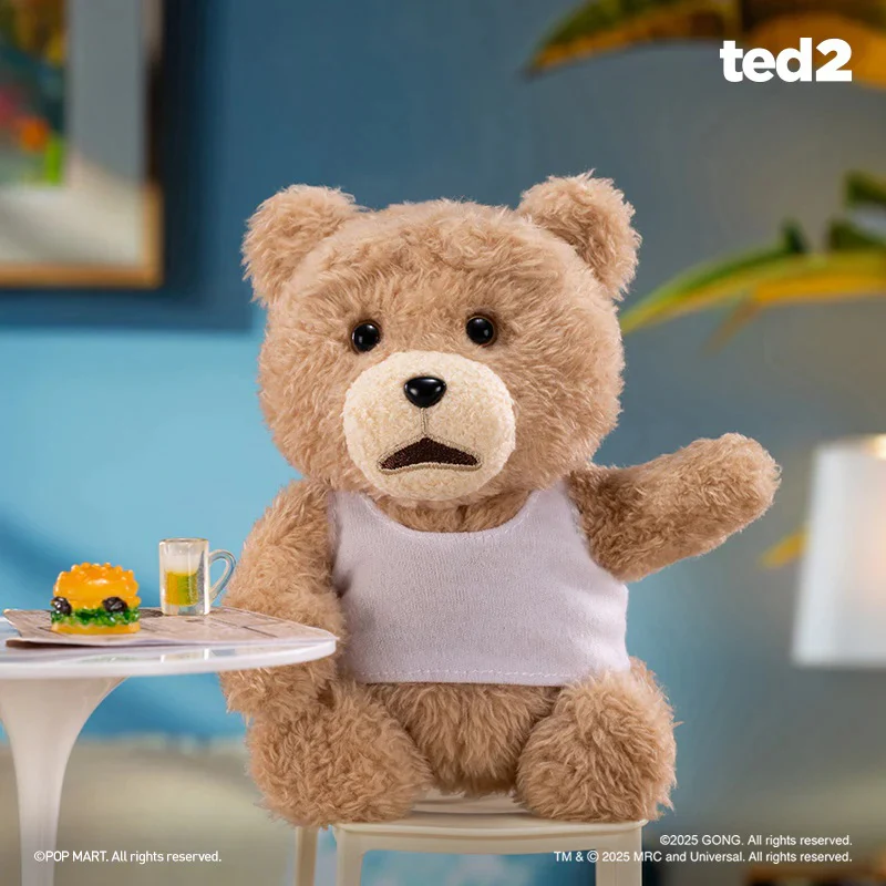 POP MART ted 2 Teddy Bear Action Plush Pendant 1 Blind Box