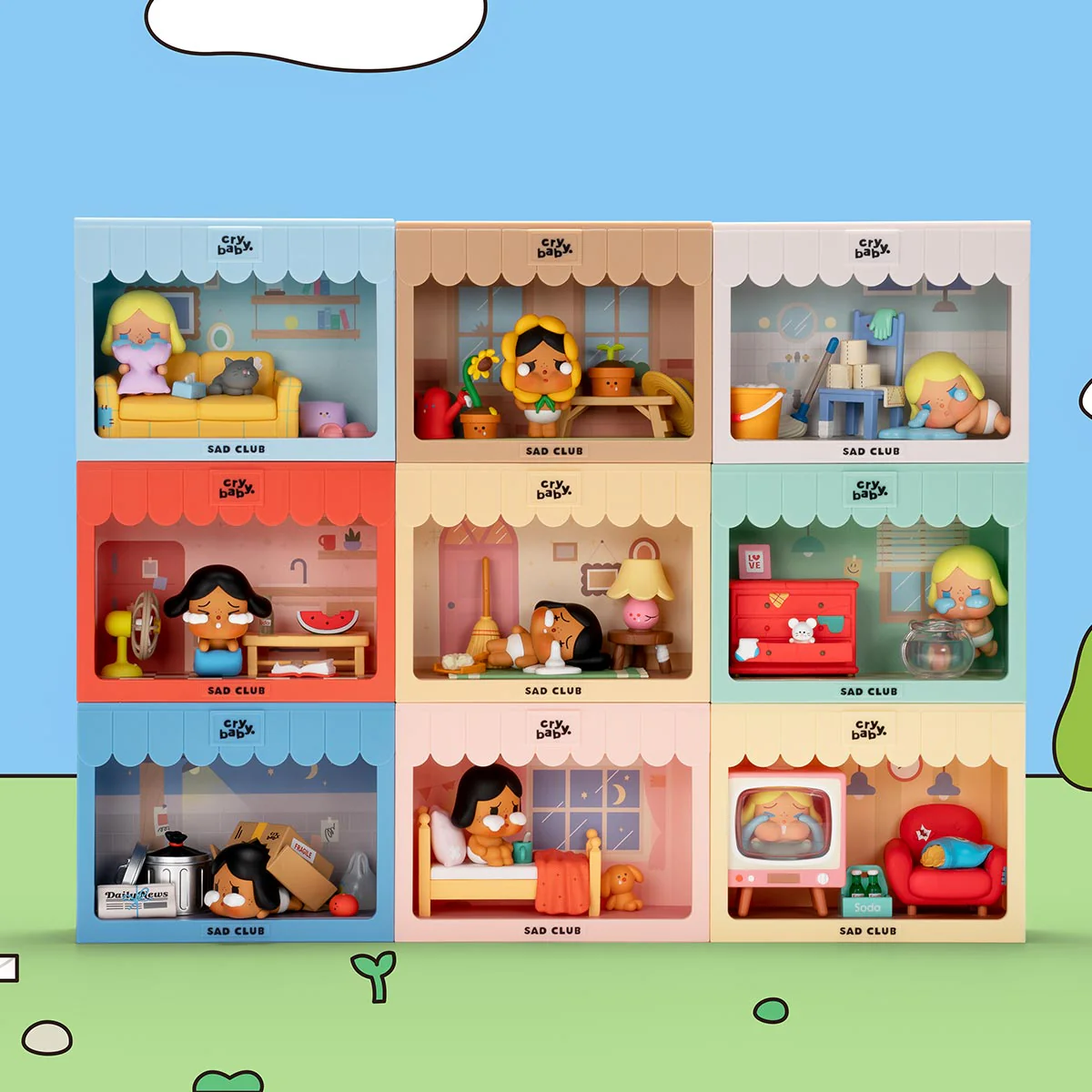 POP MART CRYBABY Sad Club Series Scene Sets 1 Blind Box