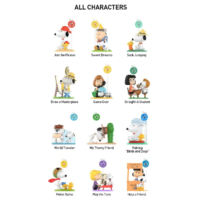 POP MART Peanuts 75th Anniversary Snoopy Comic Life Series Figures 1 Blind Box