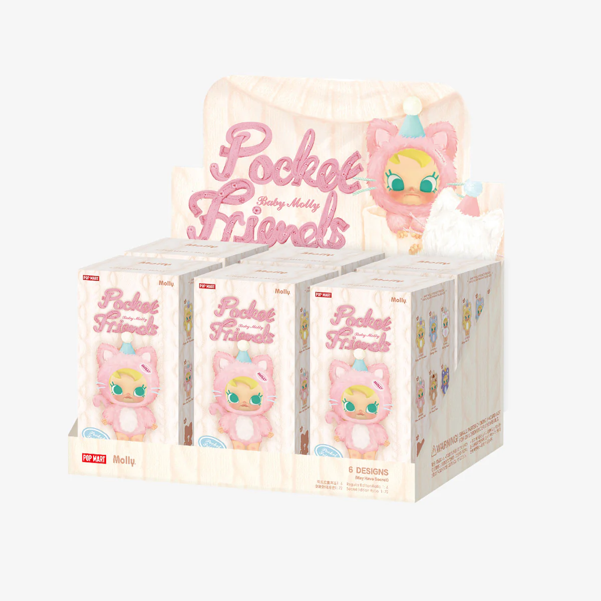 POP MART Baby Molly Pocket Friends Series-Vinyl Plush Pendant 1 Blind Box