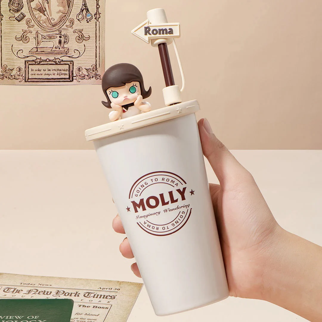 POP MART POP MART Molly Imaginary Wandering Series Straw Cup