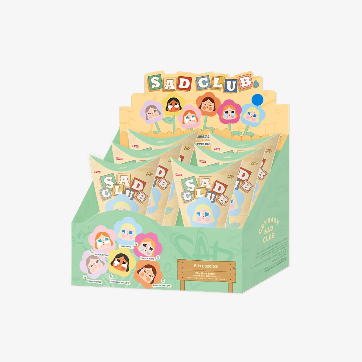 POP MART CRYBABY Sad Club Series - Plush Flower 1 Blind Box