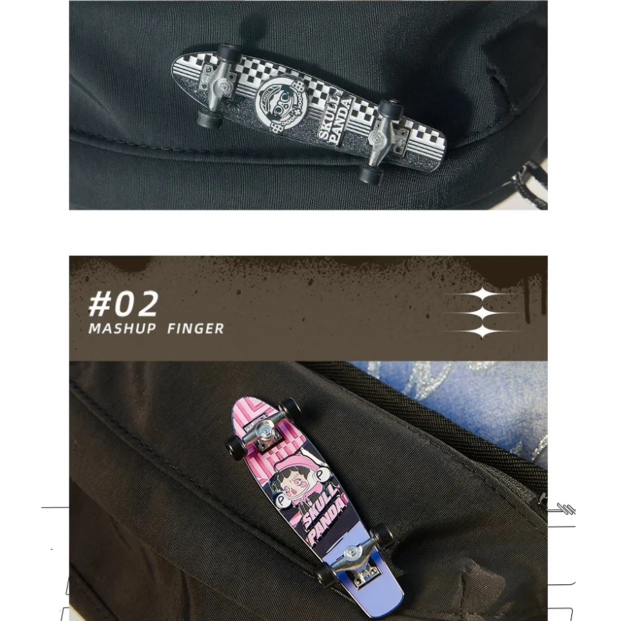 POP MART SKULLPANDA Hypepanda Idol Trainee Finger Skateboard Badge