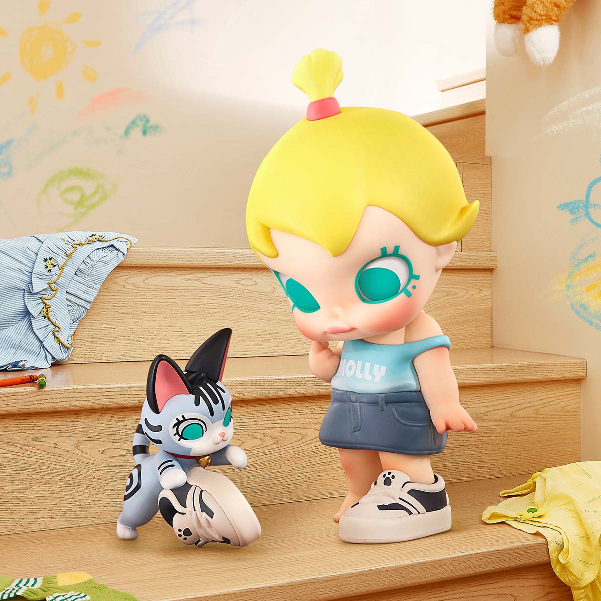 POP MART Baby Molly & Baby Tabby Series Figures 1 Blind Box