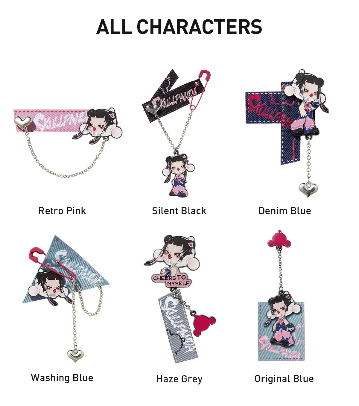 POP MART SKULLPANDA CHEERS TO MYSELF SERIES-Badge Pendant 1 Blind Box