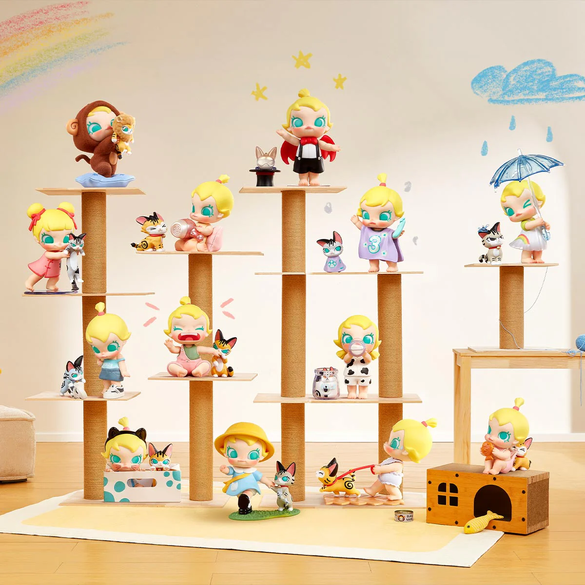 POP MART Baby Molly & Baby Tabby Series Figures 1 Blind Box