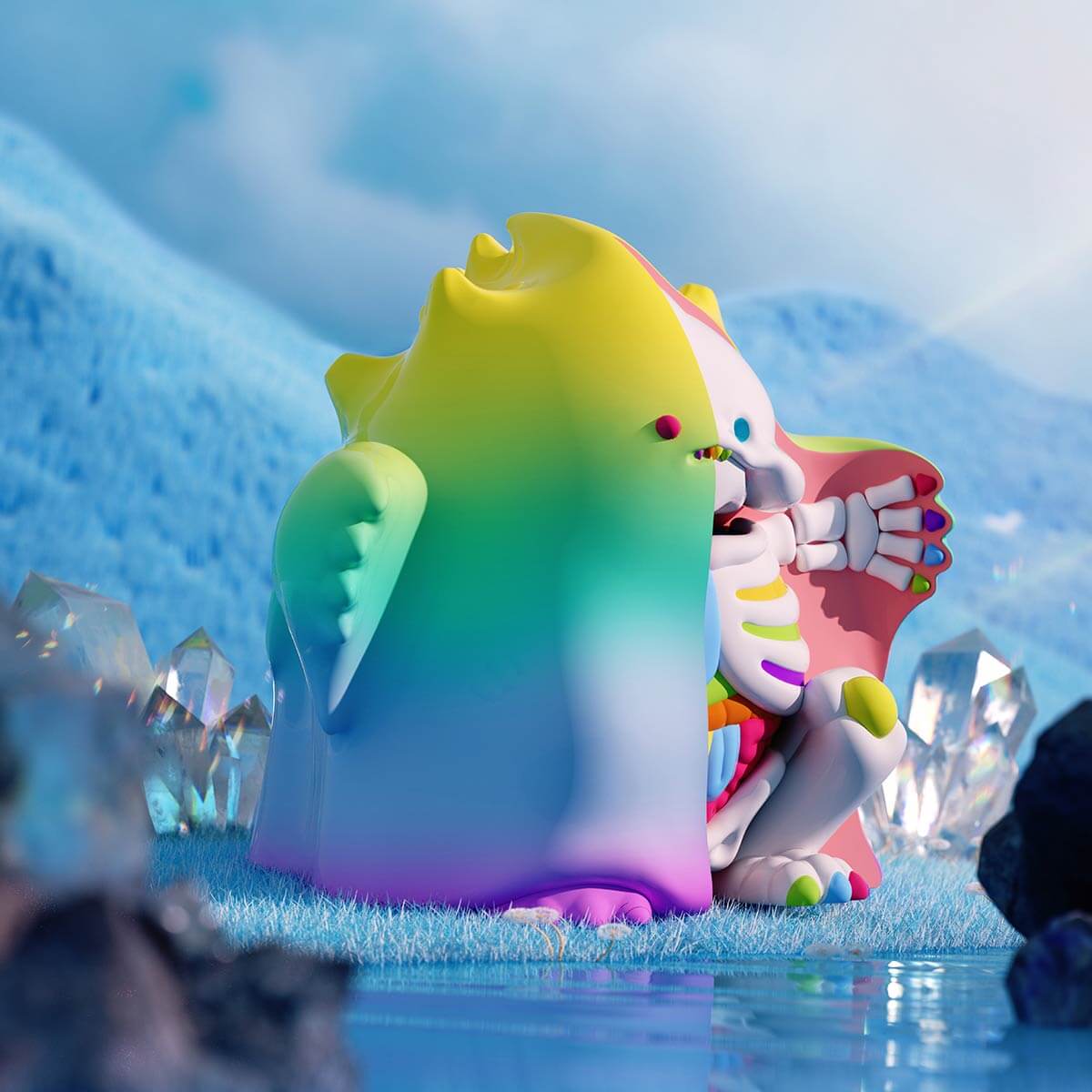 POP MART MEGA COLLECTION YUKI Rainbow 400%