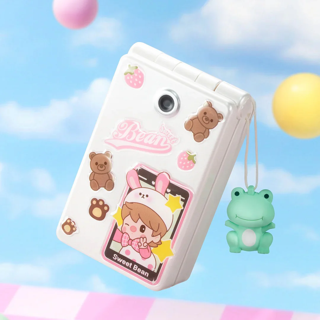 POP MART Sweet Bean Pearl White Flip Phone Figure