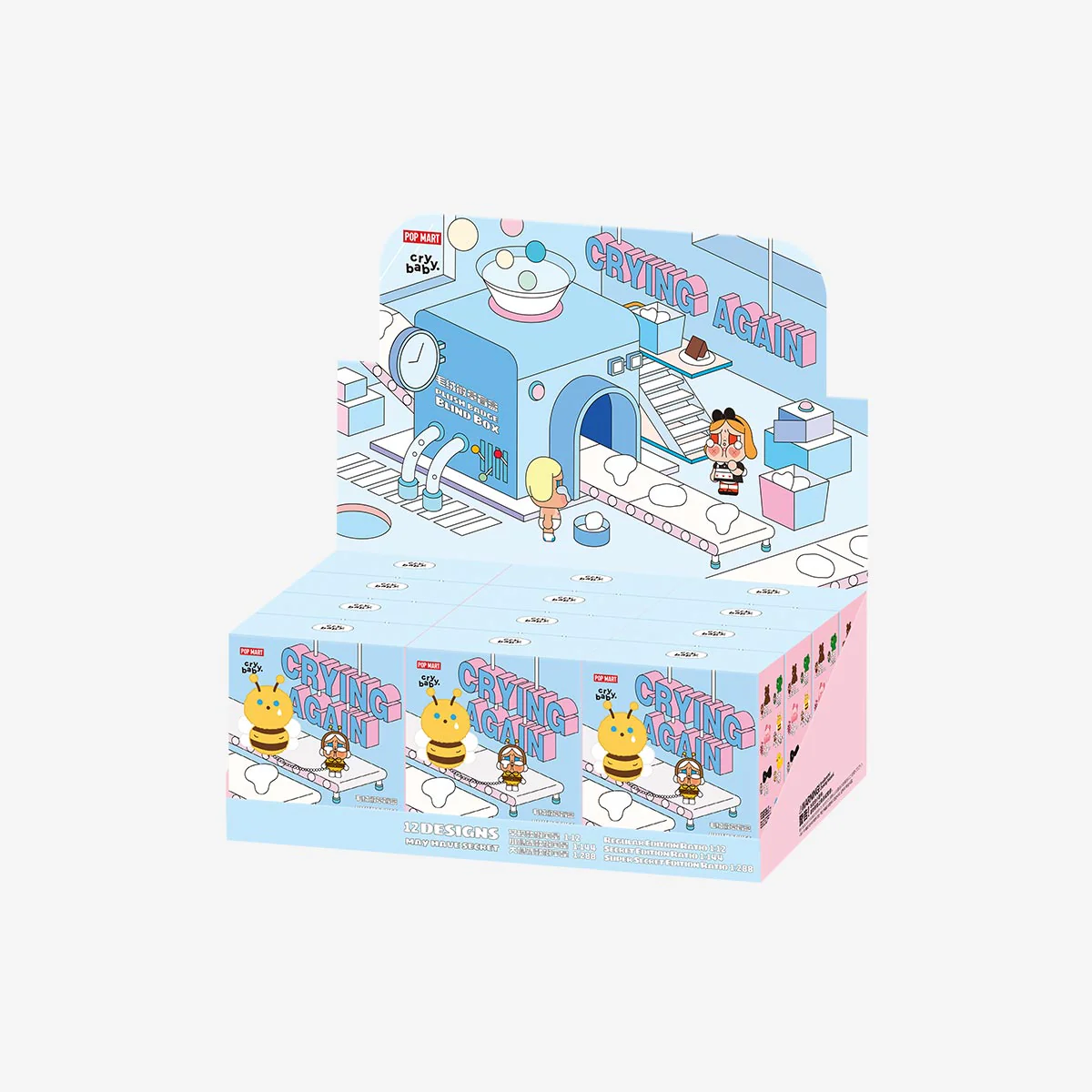 POP MART CRYBABY Crying Again Series Plush Badge 1 Blind Box